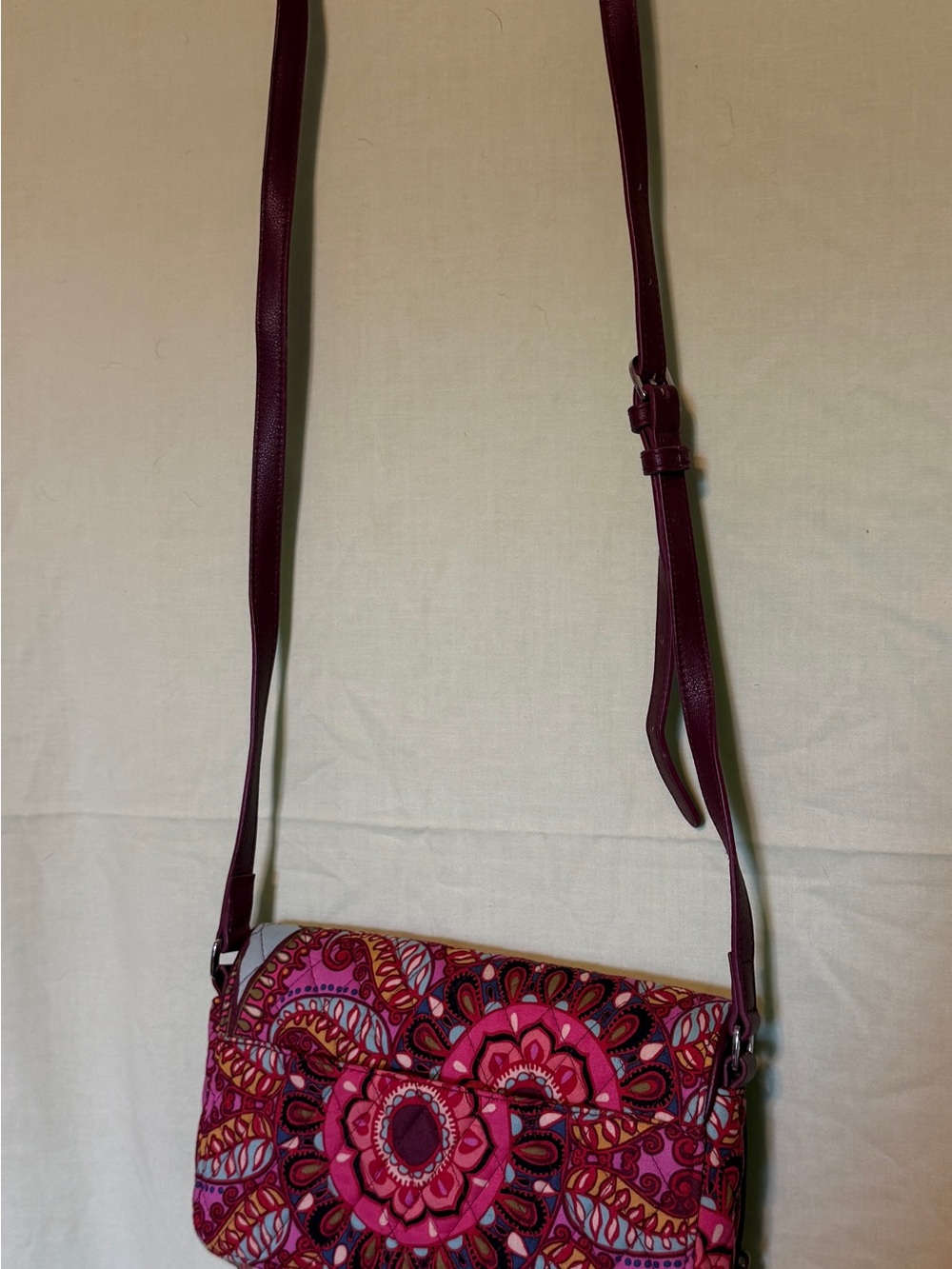 Vera Bradley Magenta Pink Floral Print Crossbody